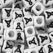 Bogstav perler med stort hul. 7 mm. Bogstavet "Å"